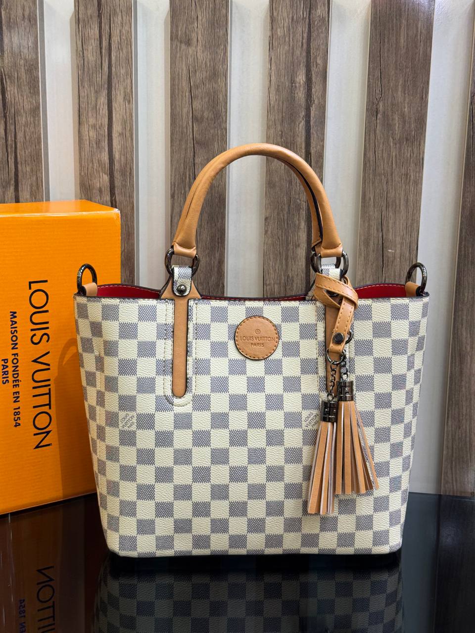 Tote Bag with Tassel (Damier Edition)