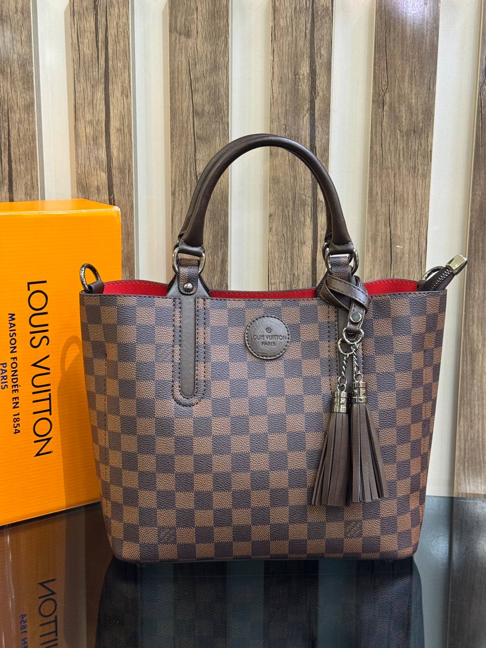 Tote Bag with Tassel (Damier Edition) - Зображення 2