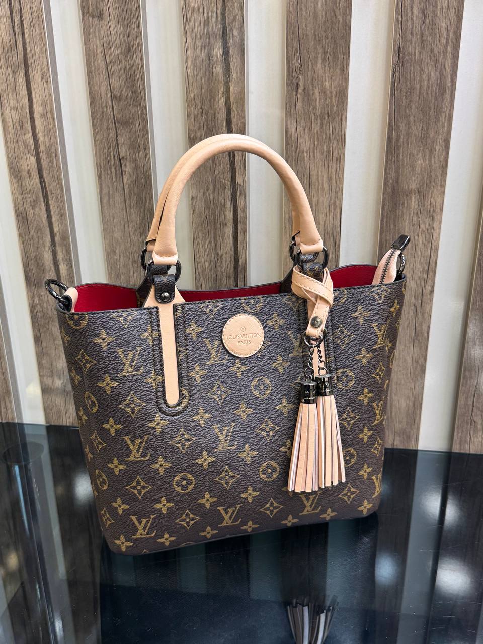Tote Bag with Tassel (Damier Edition) - Зображення 9