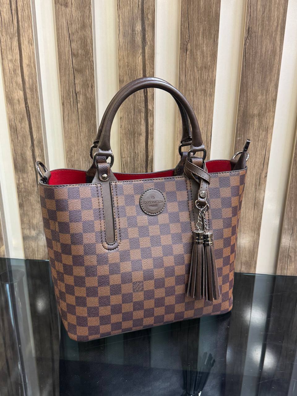 Tote Bag with Tassel (Damier Edition) - Зображення 8